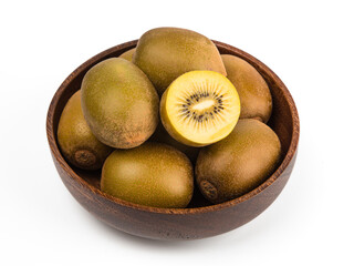 Fresh Chile Gold Kiwi fruit isolated on white background