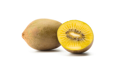 Fresh Chile Gold Kiwi fruit isolated on white background