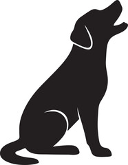  Dog silhouette vector