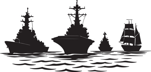 Warship silhouette vector © Jayfa islam