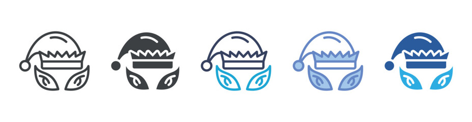 Elf Cap icon set multiple style collection