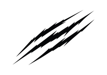 Black claw marks on a white background