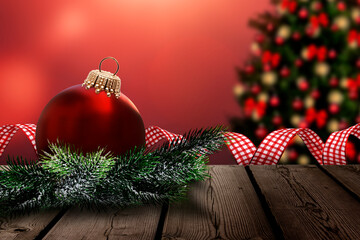 Weihnachtsmotiv mit Rotem Hintergrund