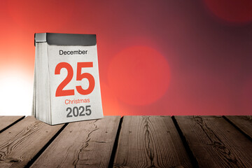 Weihnachtsmotiv mit Kalenderbaltt