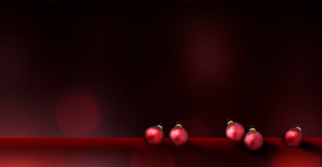 Weihnachtsmotiv mit Rotem Hintergrund