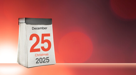 Weihnachtsmotiv mit Kalenderbaltt