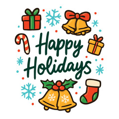 Happy Holiday Celebration Logo Design