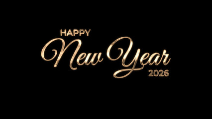 Happy New Year image 2026 Text in Gold Color. GGreat for holiday themed social media content, digital ads, and festive promotions.
Includes alpha channel.