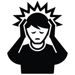 headache vector icon