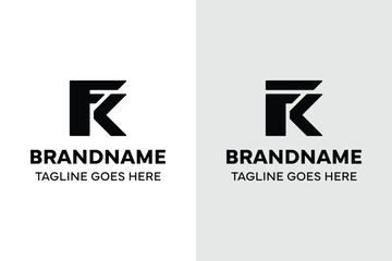 Letters FK Monogram Logo, suitable for any business with FK or KF initials