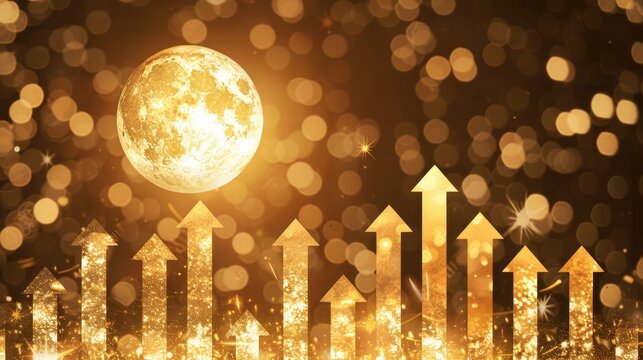 Visualizing global economic growth  upward arrows and a glowing earth for 2026 chinese new year - Powered by Adobe