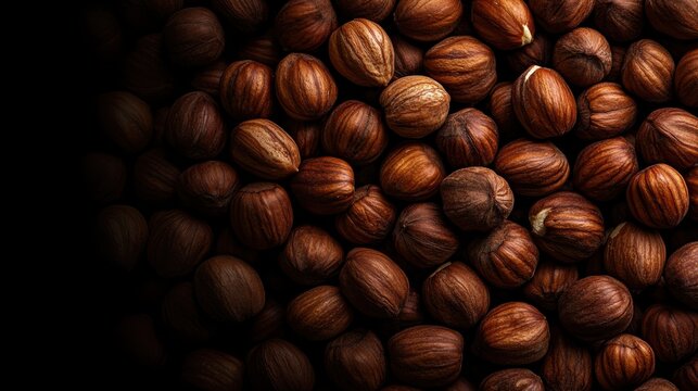 A rich heap of hazelnuts showcases their earthy beauty and texture, inviting exploration of their culinary potential and highlighting their significance in healthy food lifestyles.