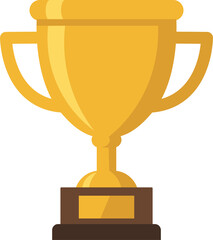 Golden Trophy Cup Clip Art for Achievement and Success