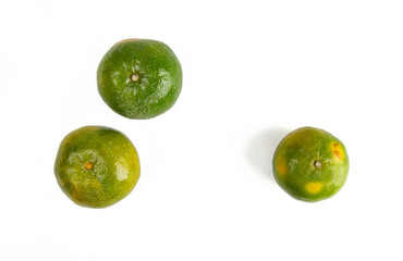 Fresh Thailand mandarin orange isolated on white background