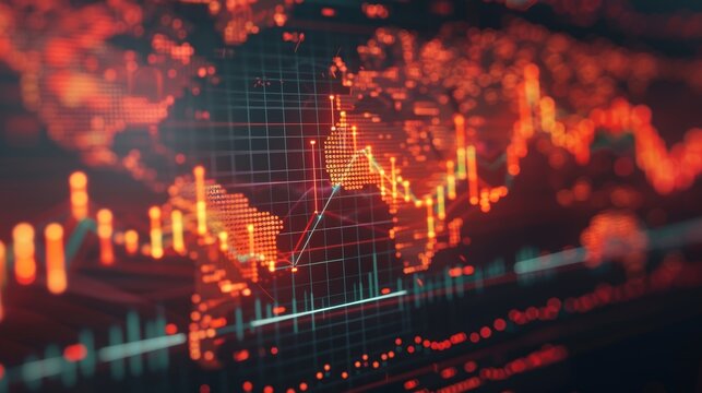 Visualizing global economic growth  upward arrows and glowing earth for 2026 chinese new year