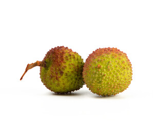 Fresh Chinese Lychee isolated on white background