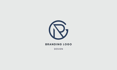 Minimalist RG Initial Logo Design Template