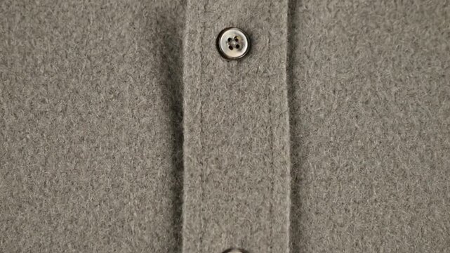 Detailed Close Up of a Brown Long Sleeve Casual Shirt.