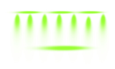 Abstract green stage spotlights and illuminated floor background