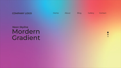 A vibrant collection of modern gradient backgrounds featuring smooth color transitions and abstract blended hues. Each design showcases a unique mix of bold, contemporary colors ranging from warm suns