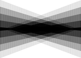 Vector pattern. Striped Rays of thin black parallel lines. Design element for covers, advertising, packaging, labels. Vector background with place for text.