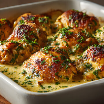 Tasty and yummy grilled food with creamy sauce 