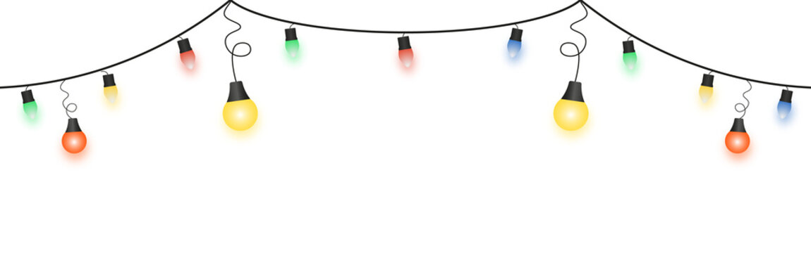 Event Garland Festive Lights String Decoration Party Occasion Festivity Strand Png