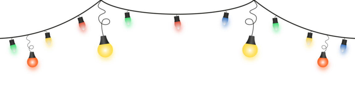 Event Garland Festive Lights String Decoration Party Occasion Festivity Strand Png