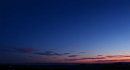 Fototapeta premium The vast, deep indigo of the sky just after sunset.