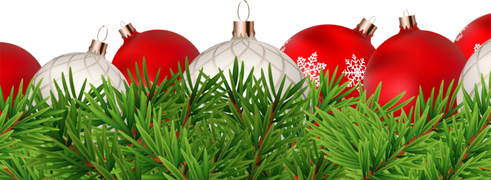 leg garland of fir branches and toys