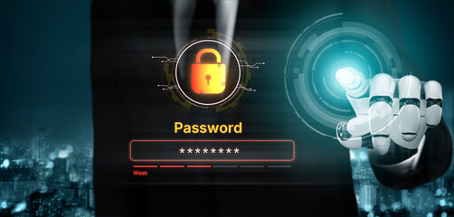 An AI assistant analyzes password strength in real-time during the user authentication process. This smart system provides immediate feedback to enhance account security. Fermion
