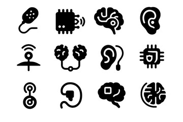 Canal vector connector modem language tongue signal interface icon communication icons implant