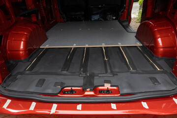 Camperausbau Konstruktion für eine Bodenplatte 