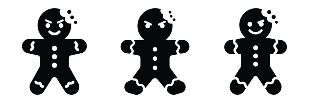 black silhouette elf giggle drop on a white background graphic design