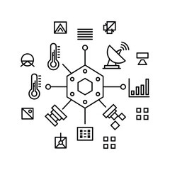 Obraz premium Iot technology network concept, isolated on