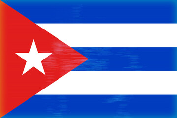 Abstract artistic rendition of the flag, showcasing bold red, white, and blue colors in a graphic design with textured horizontal lines and central star motif.