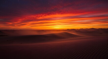 The rich, fiery colors of a dust-filled sunset.