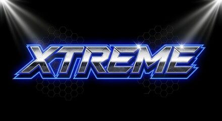 Futuristic Chrome Xtreme Graphic for High-Impact Visuals