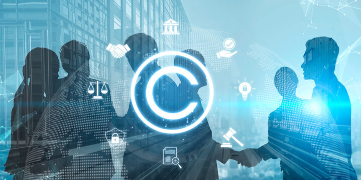 Copyright protection highlights copyright, intellectual property, and legal ownership through law, verification, and secure digital rights Vouch