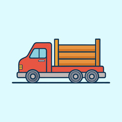 vector illustration of a car carrier truck
