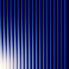 Abstract vertical blue and white striped background with light and shadow