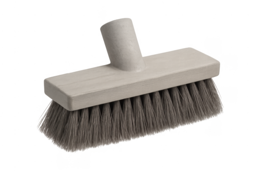 Broom brush head for cleaning surfaces transparent background