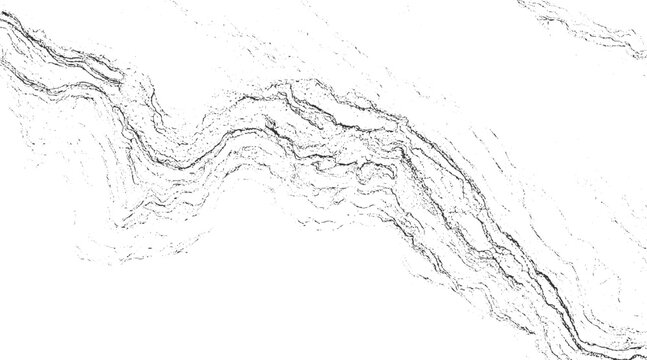 Abstract black and white textured lines and dots forming organic shapes vector