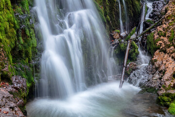 Obraz premium Vallesinella Waterfalls, trentino, italy