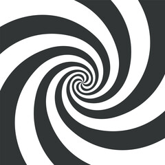 A black and white spiral with a white center