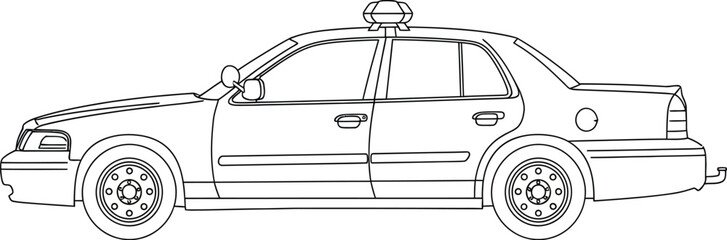 Modern police patrol car for emergency response and law enforcement vector illustration 