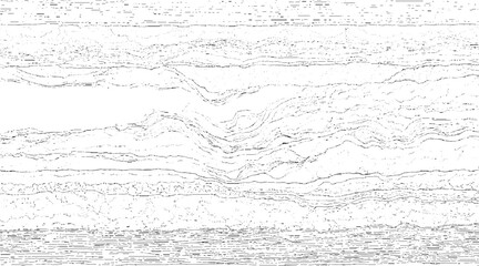 Abstract black and white horizontal wavy lines and dots texture background