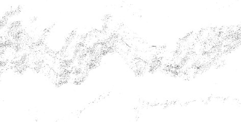 Black and white abstract textured pattern with wavy lines and dots vector