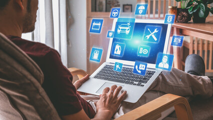 Car service and insurance provide vehicle maintenance, car insurance coverage claim app, and safety. Mobile car service and insurance, cost estimate, driver user gain confidence and protection. Spire