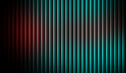Fototapeta premium Abstract background with vertical lines in a striking gradient, transitioning from deep red on the left to vibrant teal on the right, creating a modern and dynamic visual
